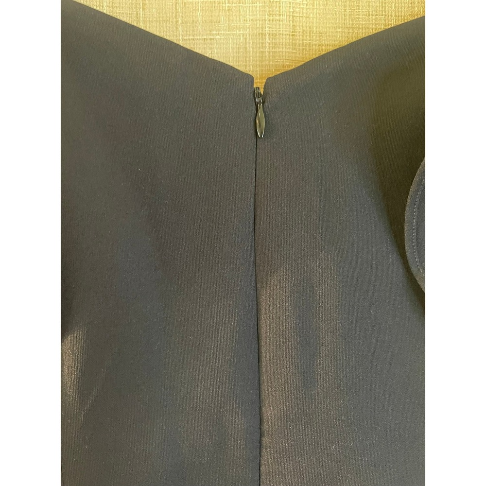 Shape FX Black Sheath Dress Ruffle Sleeveless Career Cocktail Party 12 - Picture 4 of 9